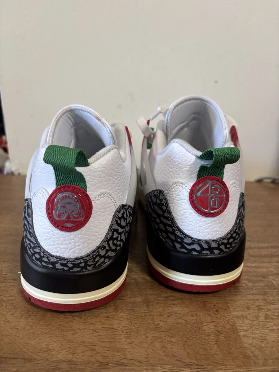 Jordan Air Jordan 4 Herren Mid Top Schnürschuhe Leder Sneaker Weiß Rot IM7425-100