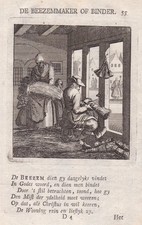 Besenbinder broomsquire profession Kupferstich engraving Luyken