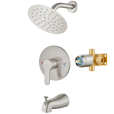 Airuida Shower Faucet Set Tub Spoutbathtub Faucet Set Completeround Rainfall