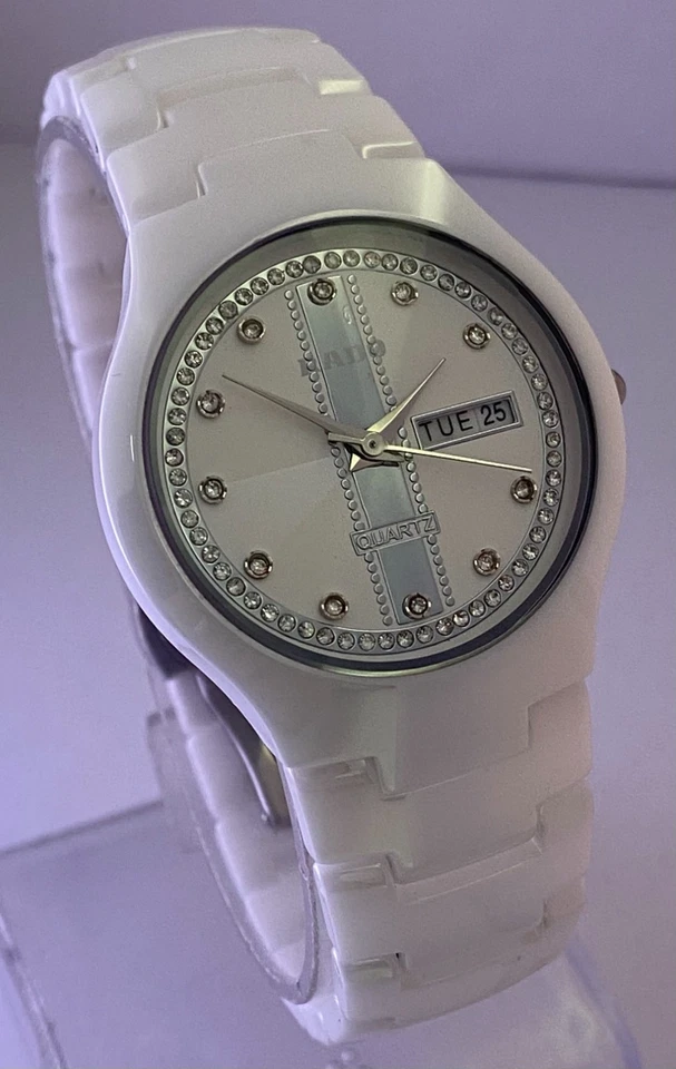 Refurbished Beautifull Design Rado Integral White Ceramic Quartz Watch Swiss - Image 4 of 4