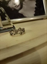 Hot Diamonds Tender White Topaz bubble Ring Sterling Silver Size L