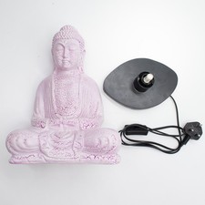 Meditation Buddha Lamp Cherry Crackle - Oval Stand