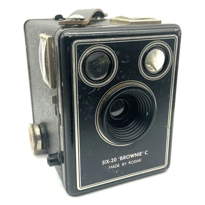 Kodak Six-20 'Brownie' C Boîte Caméra Appareil Photo Analogique - Photo 1/4