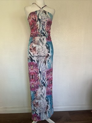 Venus Maxi Summer  Tropical  Animal Print , Dress Coquette New Sz XSmall