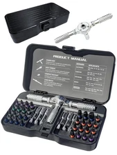 40 in 1 Magnetic Ratcheting Screwdriver Set, DIY Multi S2 Steel Drive Bits wi...