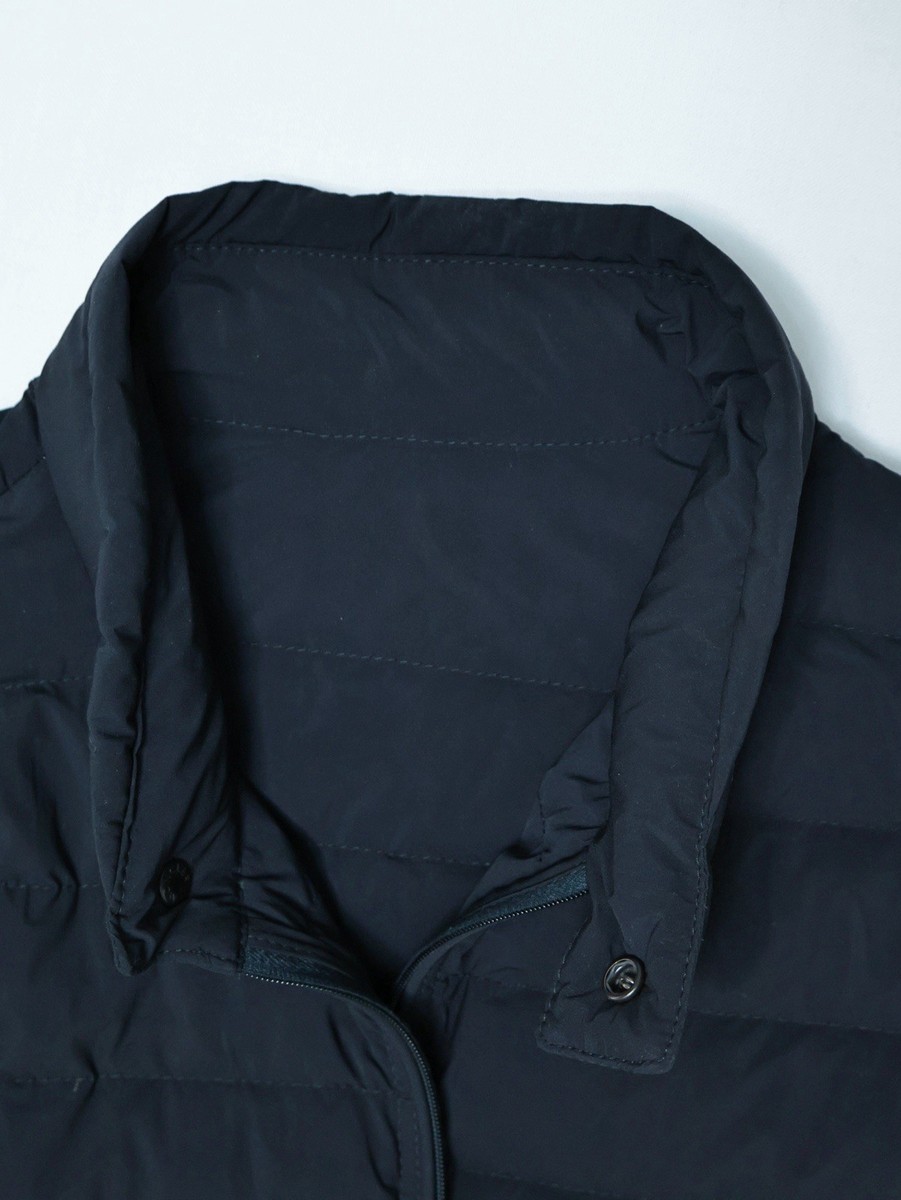 Moncler Lightweight Down Jacket Black Puffer Doudoune Elastique Logo Womens Sz 2 View 5