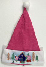 Peppa Pig Pink Felt Christmas Hat 16" New