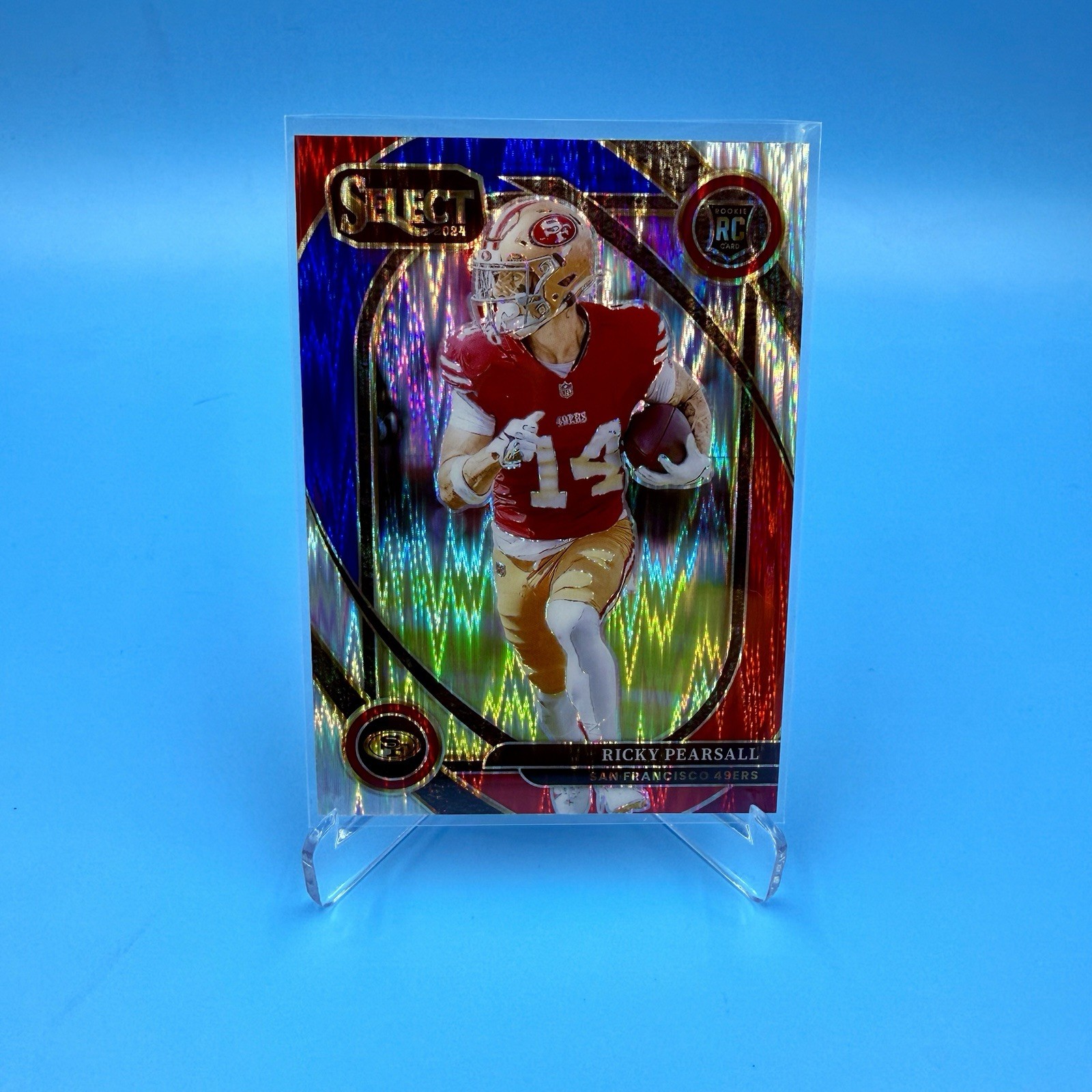 Club Level Ricky Pearsall #285 2024 Panini Select - Red & Blue Shock Prizm (RC)