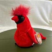 Ty Beanie Baby "Mac the Cardinal" 1998 MWMT w/ Tag Protector Vintage