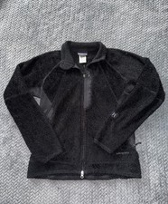 Patagonia Women s Black R1 Polartec Power Grid Full-Zip Fleece Jacket Sz Medium