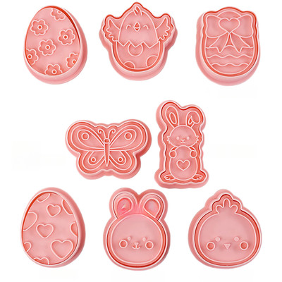 Ostern Ausstechformen 8 Stück Set Hase Küken Ei Designs Lebensmittelecht PP Material