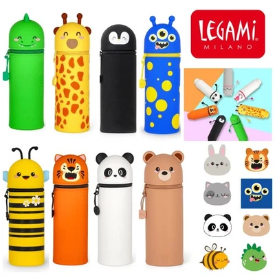 Legami Federmäppchen 2in1 Silikon Kawaii Biene Bee Hase Dino Teddy Stiftedose