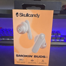 Skullcandy Smokin' Buds XT True Wireless Earbuds Charging Case Mic White