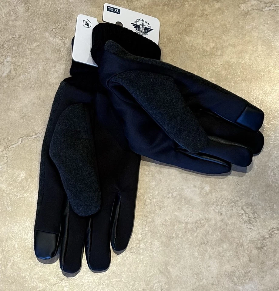 Guantes de invierno negros para hombre Dockers - Nuevos con etiquetas Envío rápido Foto 4 de 4