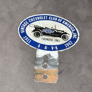 VINTAGE Chevrolet CLUB of AMERICA Car Grille Badge
