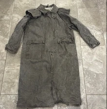 The Australian Outback Collection Men's Gray Canvas Duster Long Coat XL