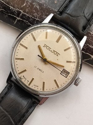 Vintage Original Soviet Mechanical Wrist Watch Poljot Flight 1980s Ussr