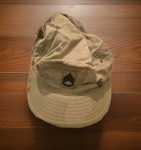 VINTAGE US GWOT Military desert DCU Camo Patrol Cap Size 7 3/8 - Iraq War 2000 