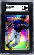2014 Topps Finest Jose Ramirez Refractor Rookie Card #81 SGC 10 Cleveland