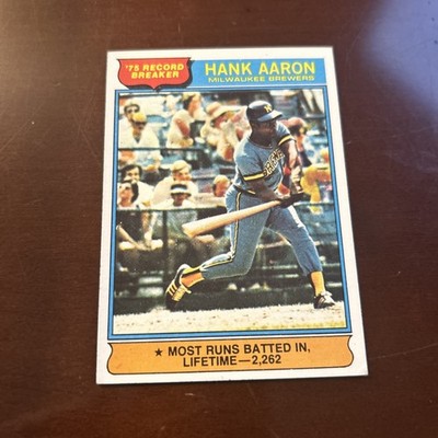 1976 Topps - '75 Record Breakers Hank Aaron #1