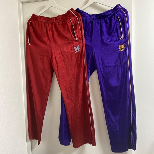 USED NEEDLES AWGE TRACK PANTS (SET OF 2) - WORN BY FUKASE (ROCKY) VERYGOOD