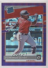 2020 Donruss Optic FOTL Purple Pandora Prizm 52/99 Domingo Leyba Rookie RC 1b8