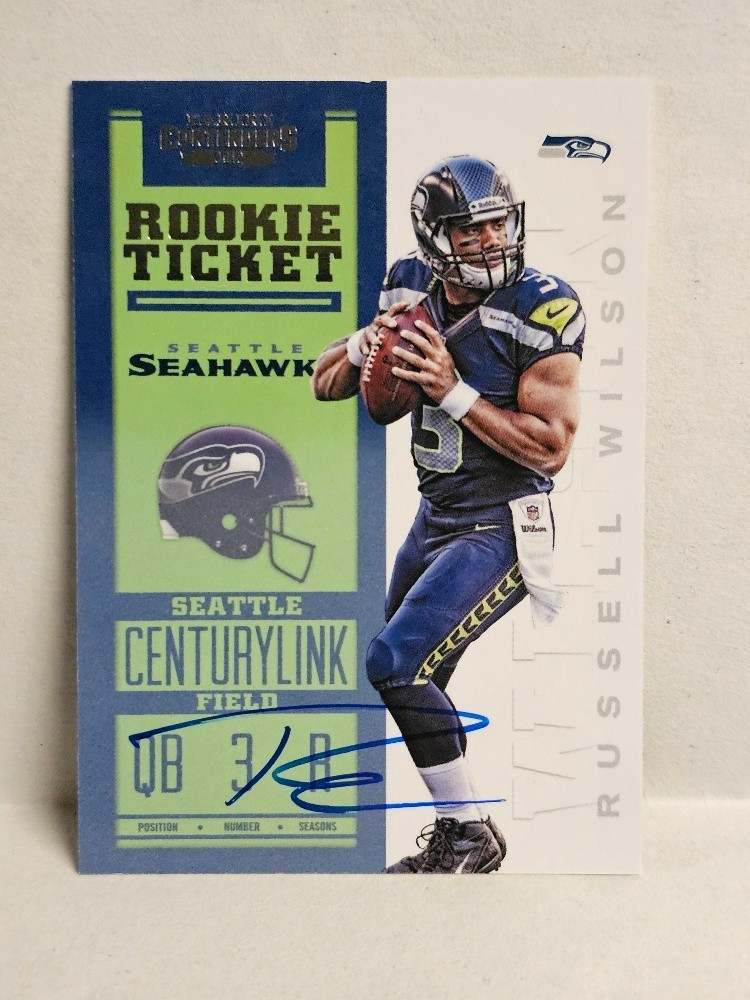 その他 Russell Willson rc auto Russell Wilson 2012 Contenders #225 Rookie Ticket Auto (Blue
