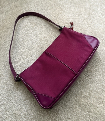 Vintage DKNY Women s Burgundy Shoulder Bag