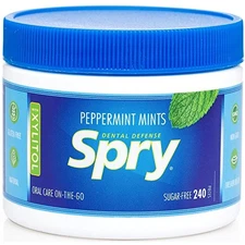 Spry Xylitol Peppermint Sugar Free Candy, 240 Count