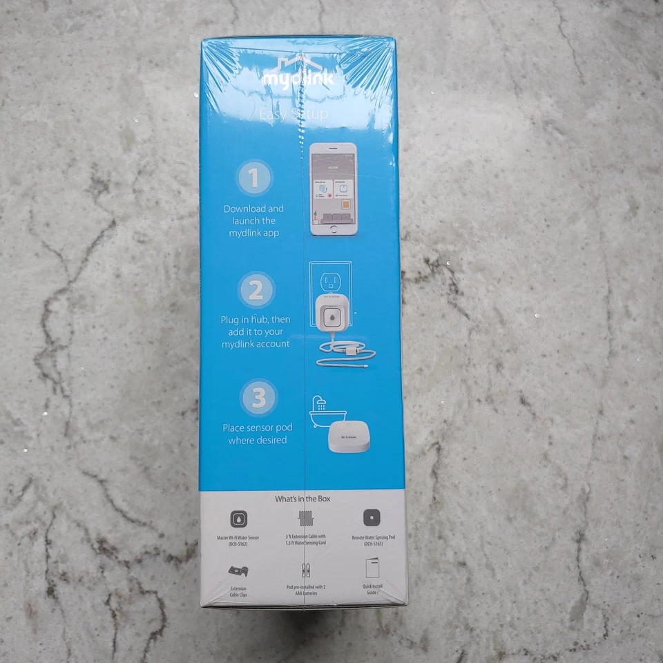 D-LINK Wi-Fi Water Leak Sensor Starter Kit DCH-S1621KT New Sealed - Image 4 of 4