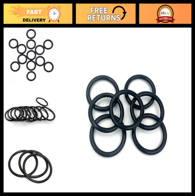 50 PCS Nitrile Rubber O-Rings Seals 25mm OD 22mm ID 1.5mm Width Gaskets Black