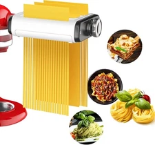 Pasta Maker Attachment for Kitchenaid Mixers, Noodle Maker 3 in 1 Set of Pasta