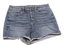 Universal Thread High Rise Midi Jean Shorts Women s 12/31R Button Fly