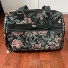 Vintage Jaguar Travel Luggage Floral Tapestry