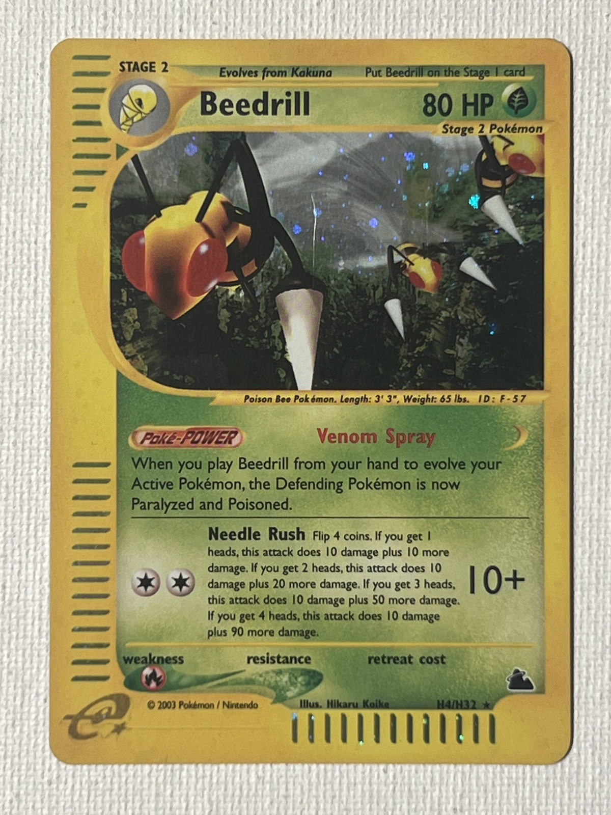 Beedrill H4/H32 Skyridge Holo - Pokemon TCG - NM