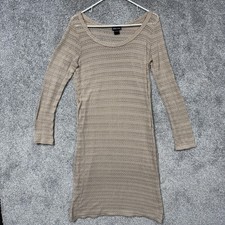VTG 90s Y2K Wet Seal Open Knit Dress Large Sheer Layering Side Slit Indie Sleaze