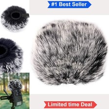 Furry Mic Windscreen Muff Wind Cover Grey Outdoor Recorder H5 H6 Compatible