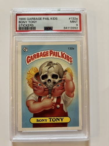 1986 GARBAGE PAIL KIDS STICKERS #132a BONY TONY PSA 9