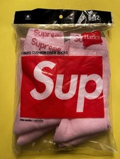 Skarpetki Supreme/Hanes Crew - różowe - opakowanie 4 szt., rozmiar 6-12
