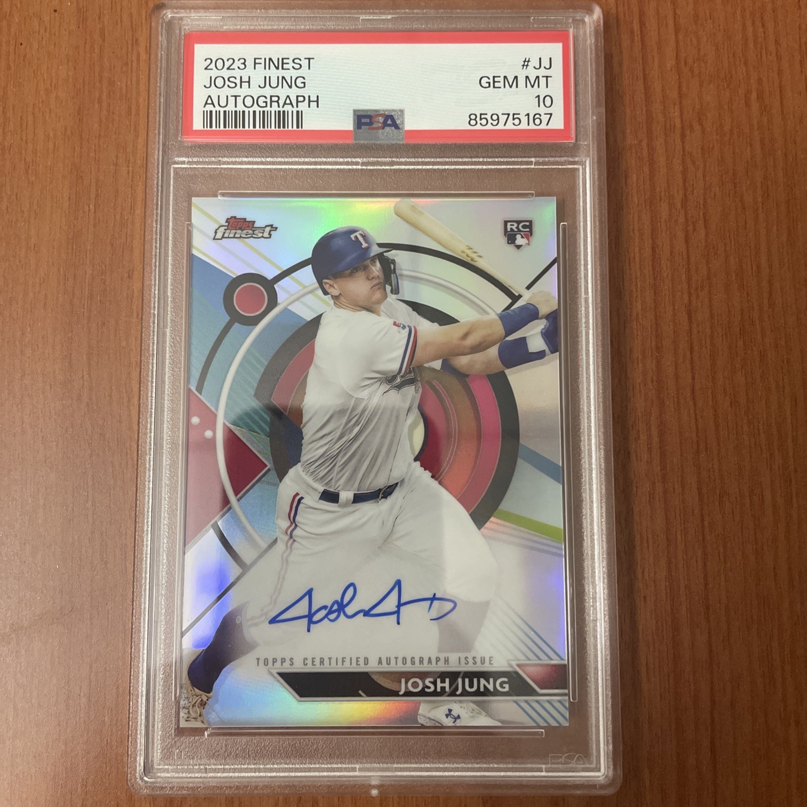 🔥 PSA 10 🔥 2023 Topps Finest Autograph Josh Jung Refractor Rookie #FA-JJ (RC)