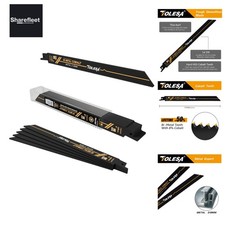 25 tlg Säbelsägeblätter 225mm, 14TPI Bi-Metall Sägeblatt für Metall, Säbelsäg...