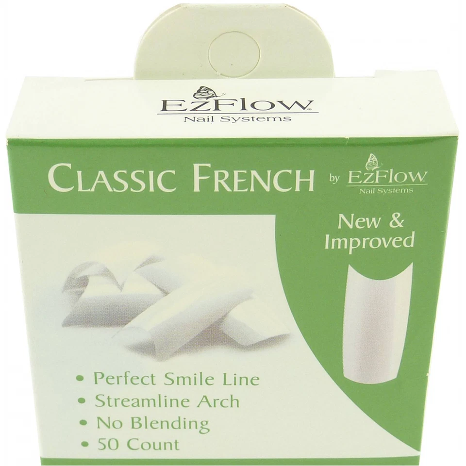 EzFlow künstliche French Finger Nägel Tips in Verschiedenen Sorten 50 Nägel - Bild 1 von 1