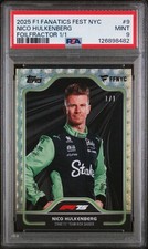 2025 Topps Fanatics Fest NYC F1 Formula 1 Nico Hulkenberg PSA 9 FoilFractor 1/1