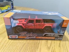 MOTORMAX 1:27 TIMELESS LEGENDS 2021 JEEP GLADIATOR RUBICON RED 79361