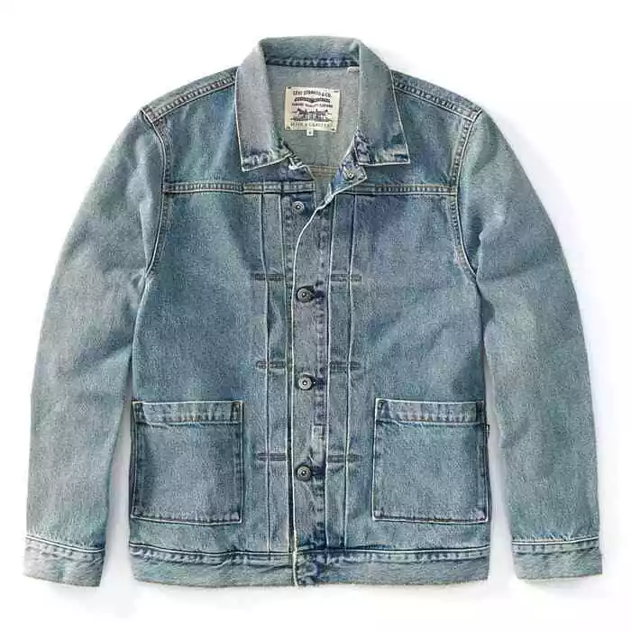 Levi’s Made & Crafted Type II Worn Trucker Jacket Light Indigo Distressed 38943