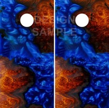 Epoxy Wood Solar System Cornhole Wrap Bag Toss Skin Decal Sticker