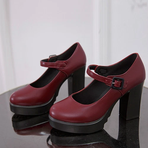 Women Mary Jane Ankle Strap Womens Chunky Platform Pumps Dressy Non-slip Buckle - Picture 12 of 26