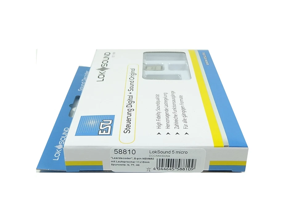 ESU Decoder LokSound 5 micro DCC/MM/SX/M4 Leerdecoder, 8-pin NEM652 58810 neu - Bild 2 von 3
