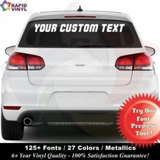 Custom Windshield Lettering 4 x 32 Vinyl Decal Sticker Business Boat Truck Car +