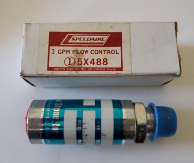 SPEEDAIRE FENNER 5X488 3/8'' IN LINE 4000 PSI HYDRAULIC FLOW CONTROL VALVE 2 GPM